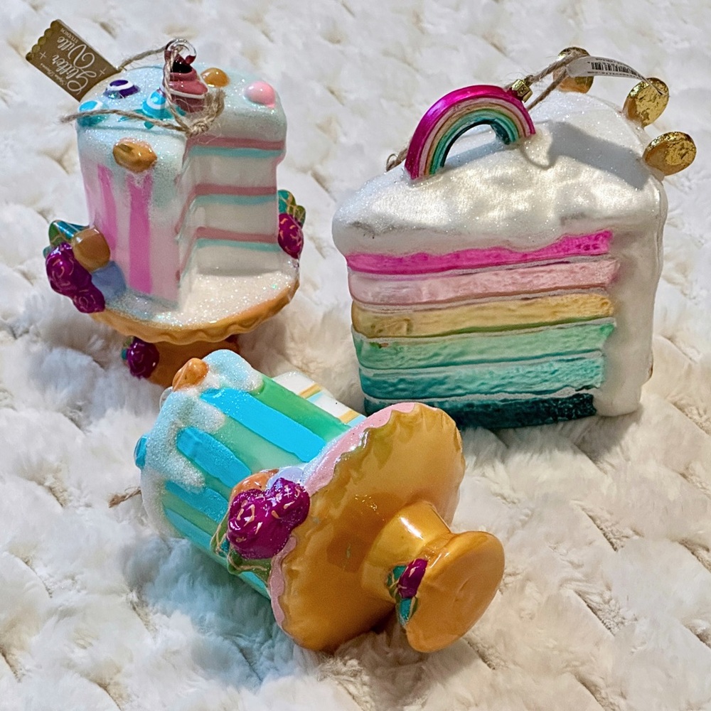 Glitterville Collectible Ornament 3pc Bundle